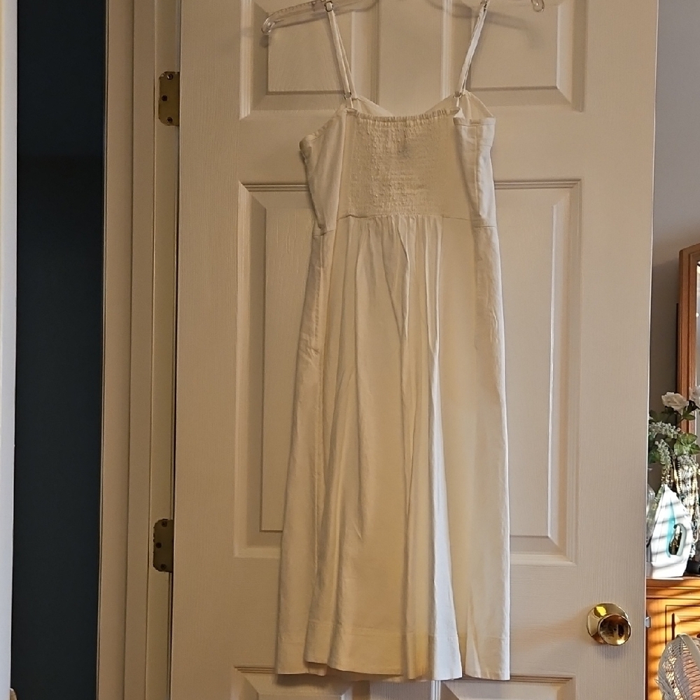 Universal Thread Cream Button-Front Midi Dress - image 2